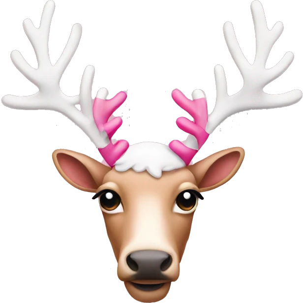Pink reindeer  emoji