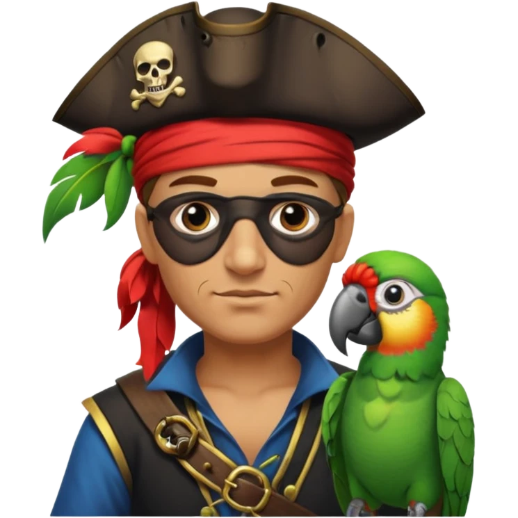 pirate and parrot emoji