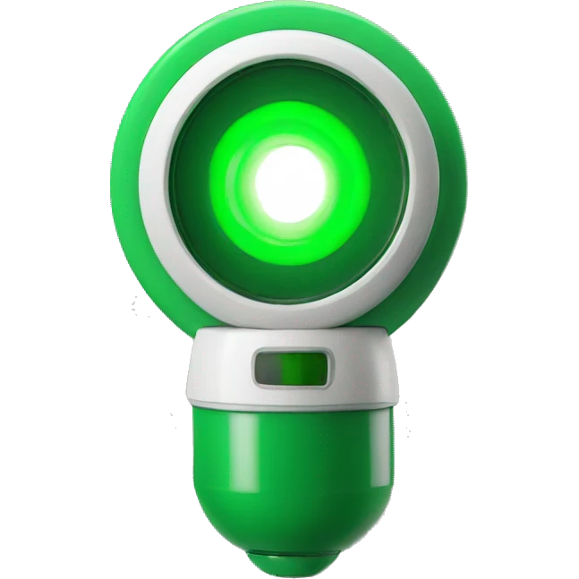 spinning green emergency light emoji