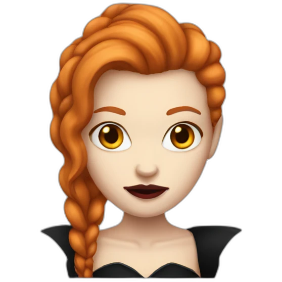 Woman vampire ginger white skin emoji