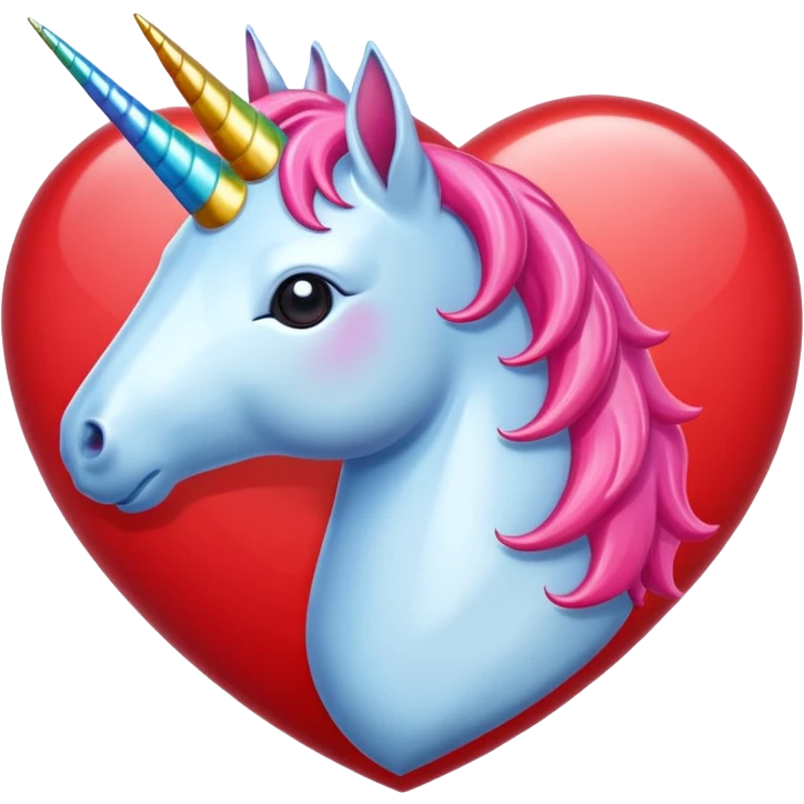 heart with a unicorn motif emoji