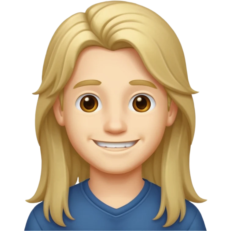 Make a boy with little long hair emoji