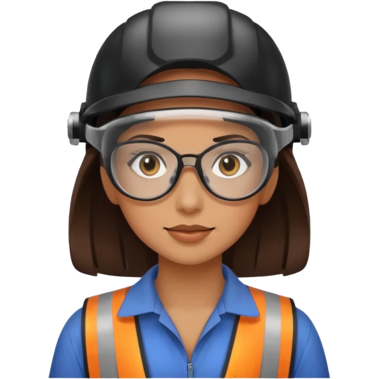opérateur contrôle non destructif féminin brune emoji