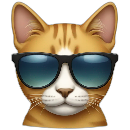 Cat with sunglasses emoji