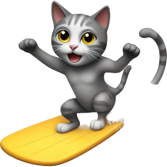Cat surfing  emoji