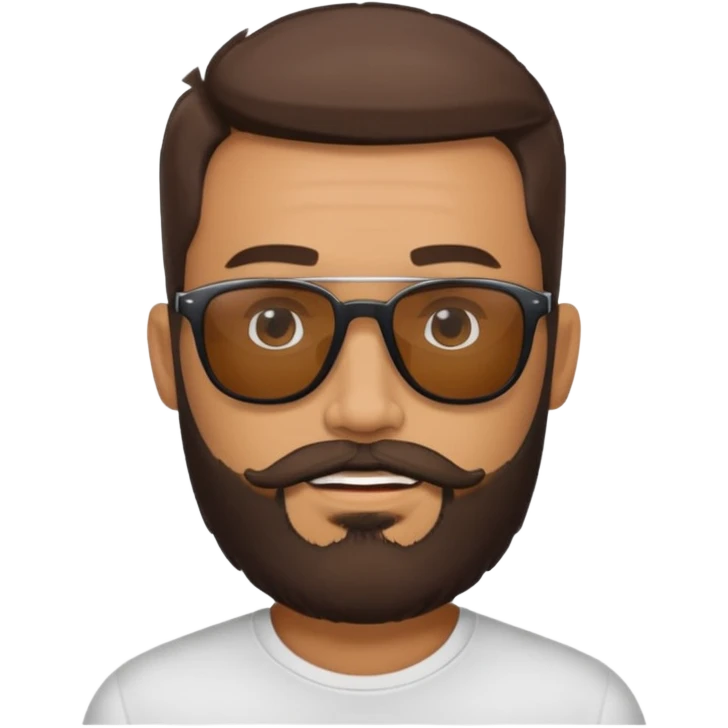 the man with a beard only on his chin emoji