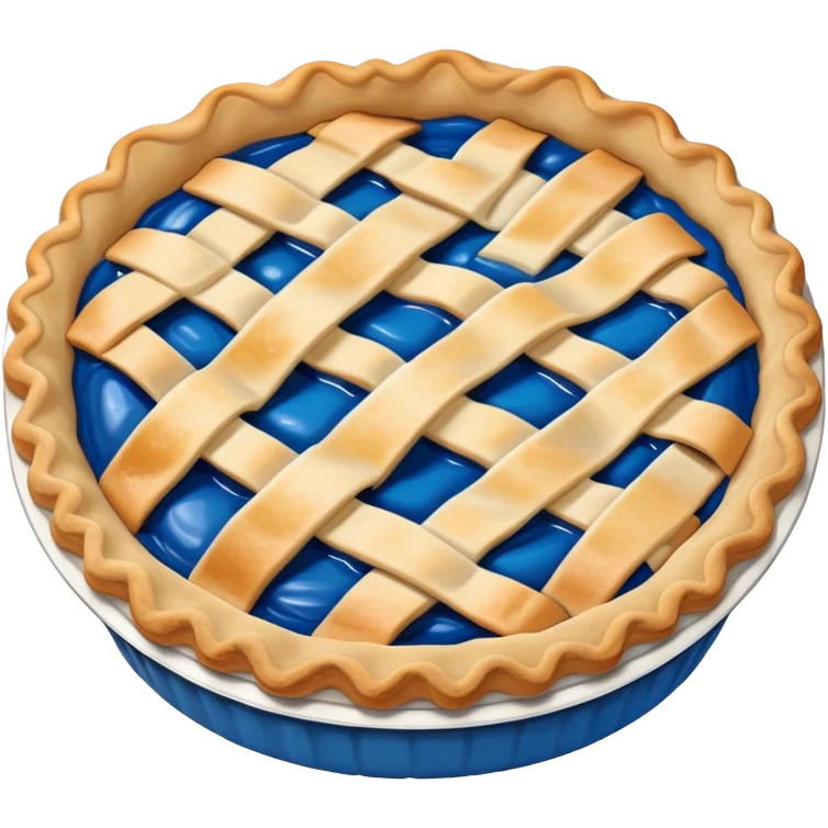 Blue apple pie emoji