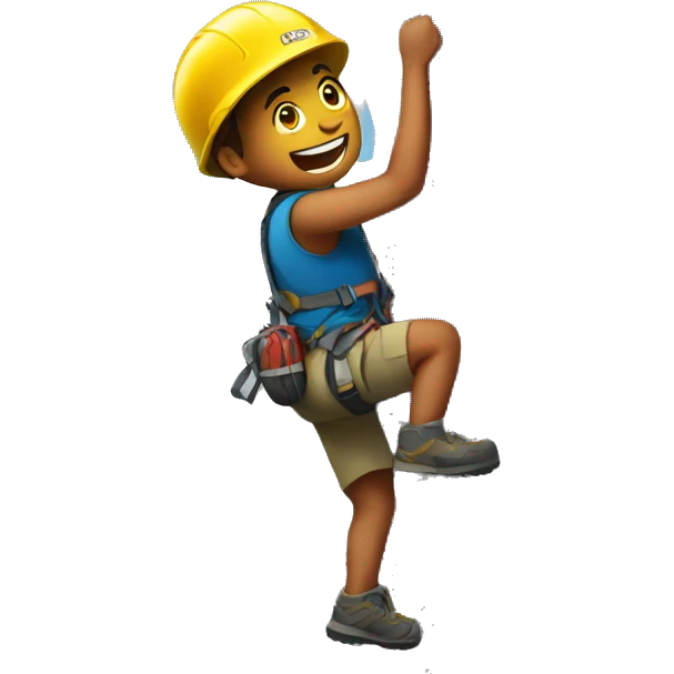 climbing a giant mountain emoji