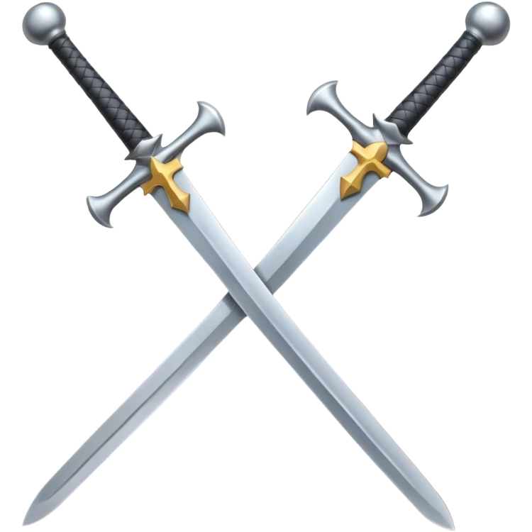 Silver knight sword — clean blade, cross guard emoji