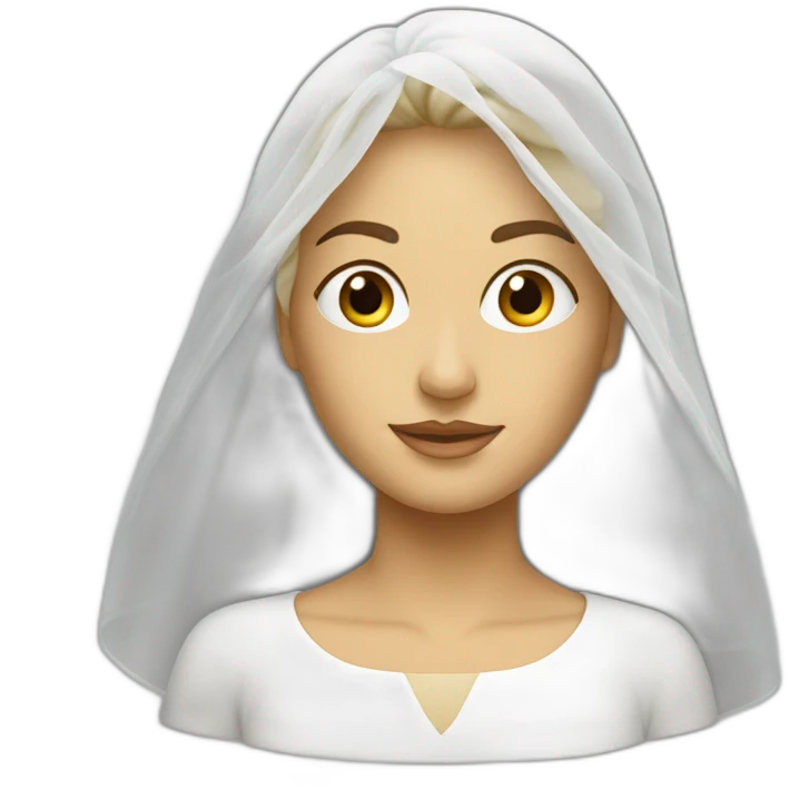 Femme blanche avec un voile emoji