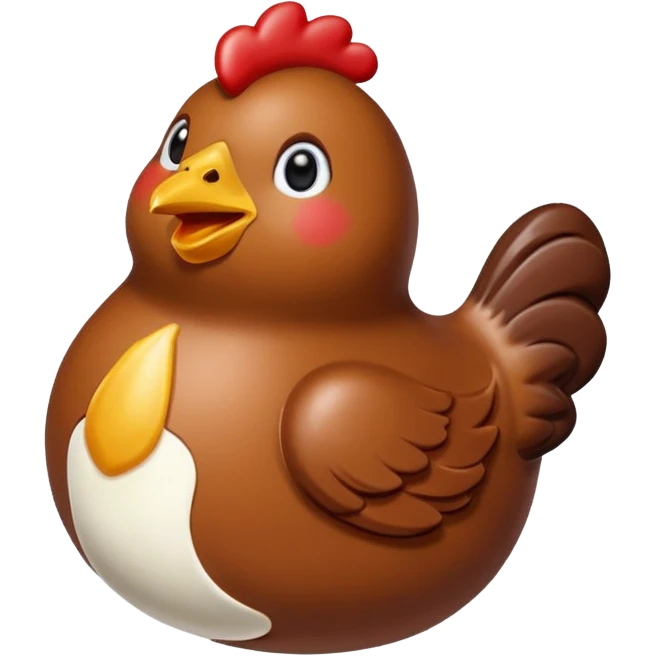 chicken shaped chocolate emoji