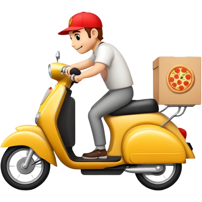 pizza delivery in pizza scooter emoji