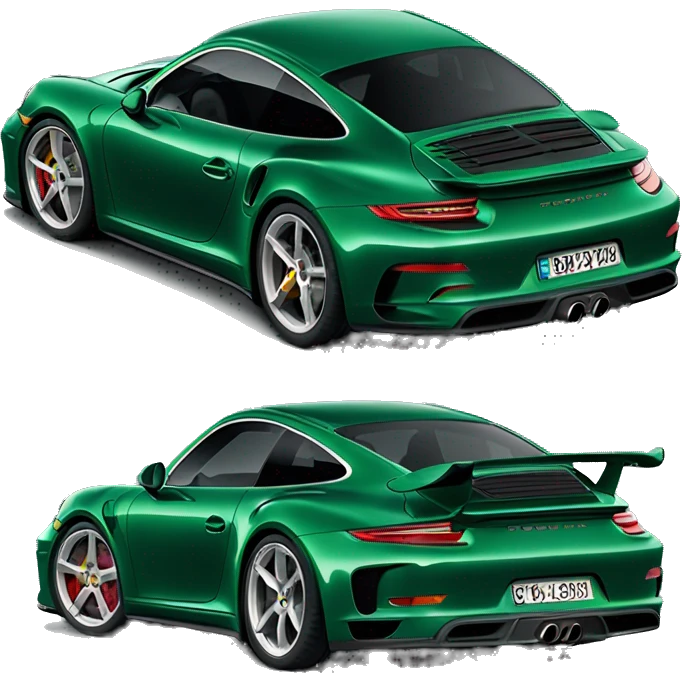 Dark Emerald green Porsche 911 gt3 emoji