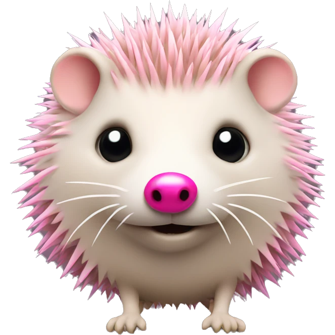 a hedgehog with pink nose and needles emoji