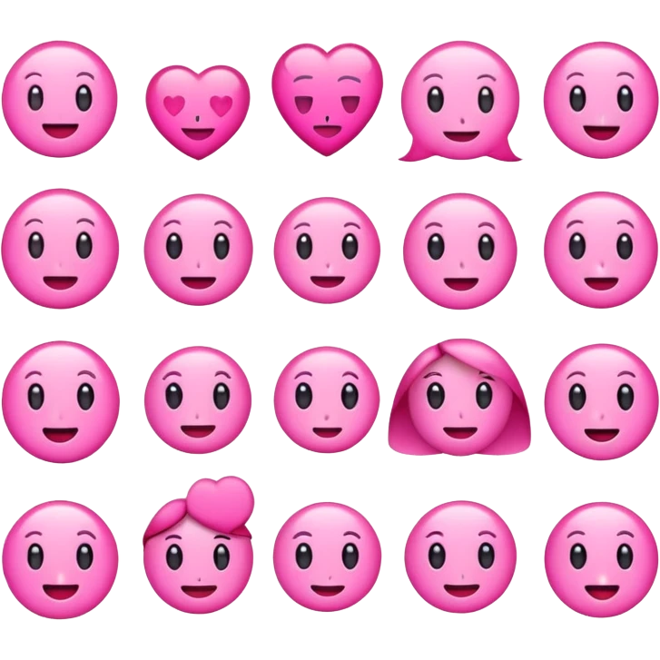 Todos los emojis rosados  emoji