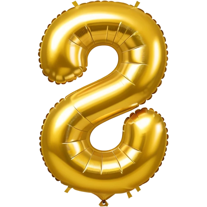 gold balloon shaped like number 9 emoji
