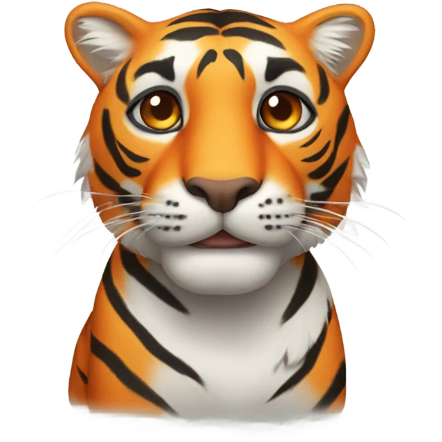 Bright orange ginger tiger emoji
