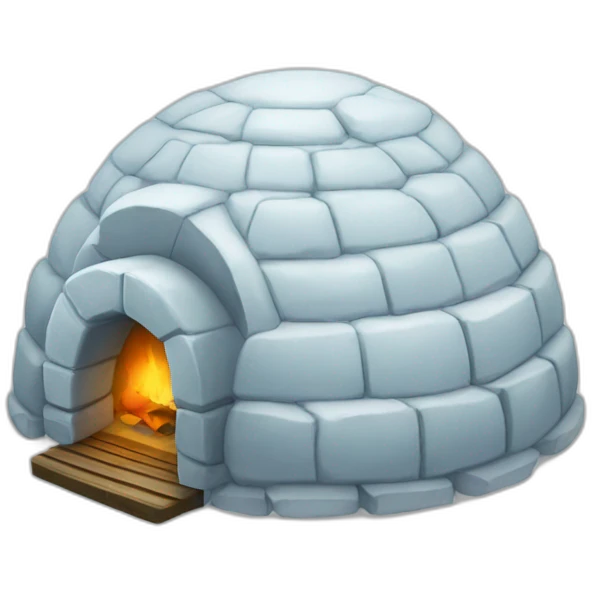 igloo with music sign emoji