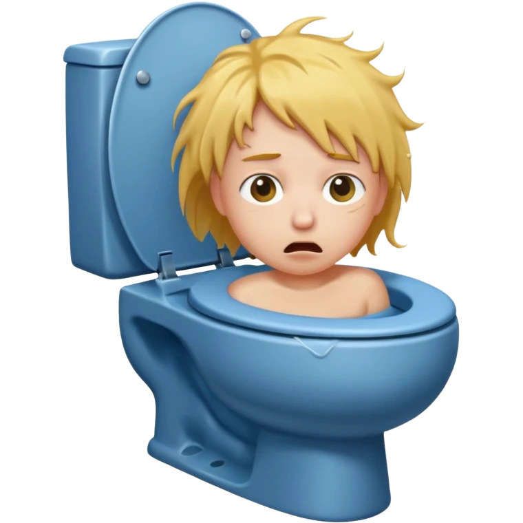 A persons head is sticking out of a toliet emoji