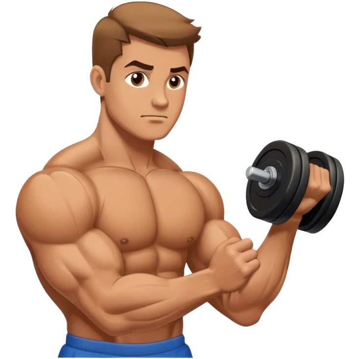 man weighted wrist curl emoji