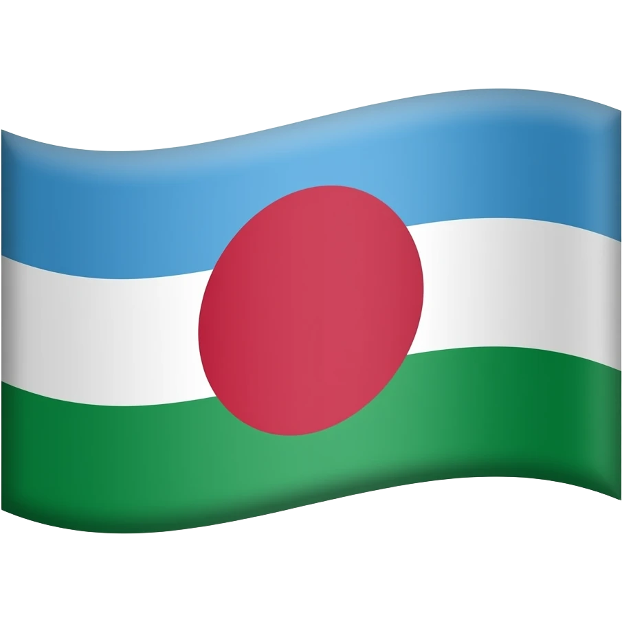 Blue-Pink-Green with Japan's mark Flag emoji