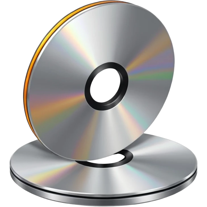 two metal computer disks emoji