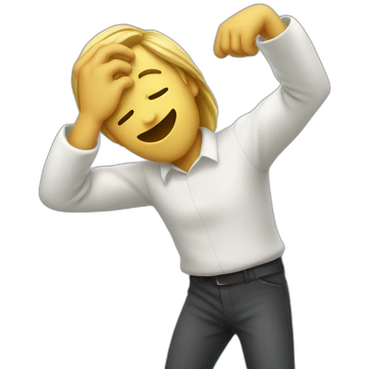 Homme qui effectue un dab emoji