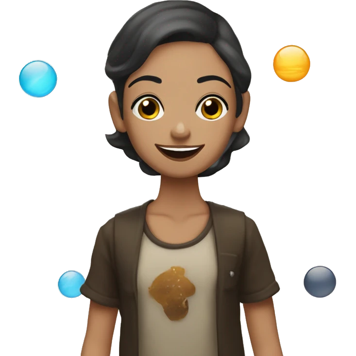 Morena con dos lunares en el labio y un poquito mas cachetona  emoji