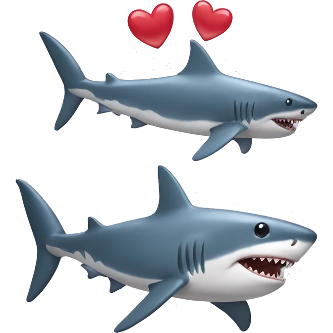 Shark with hearts in his eyes emoji