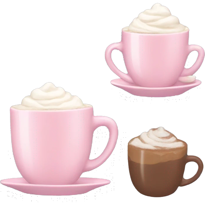Aesthetic light pink hot chocolate emoji