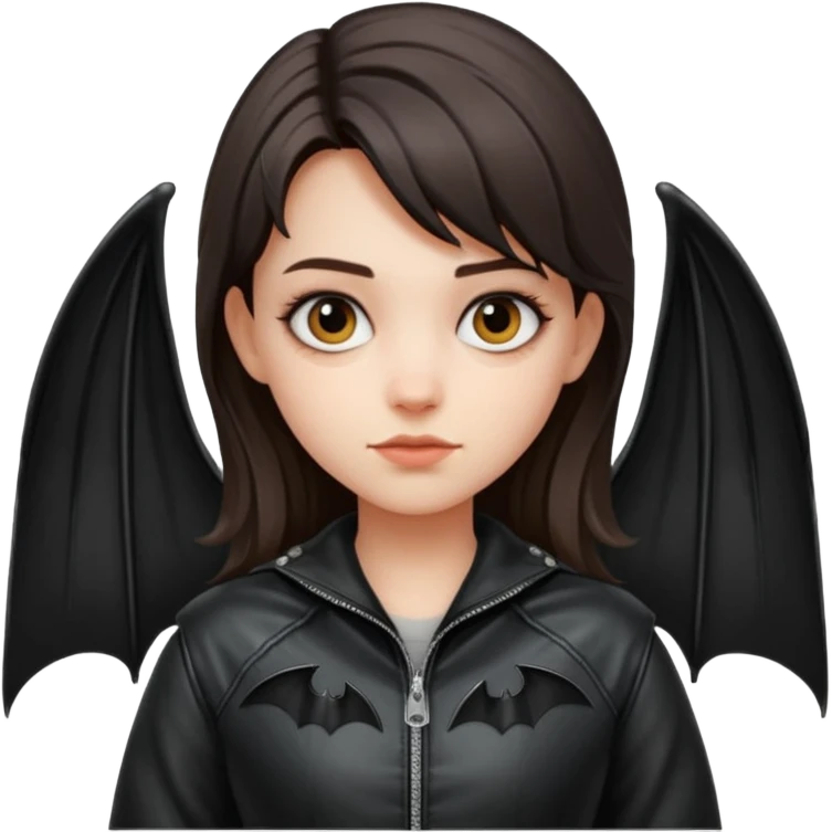 Bat Wings Jacket on a girl  emoji