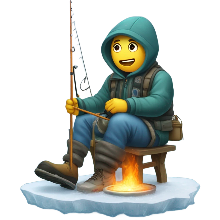 Ice fishing  emoji