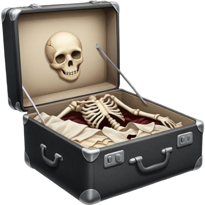 Suitcase with a human bodies inside  emoji