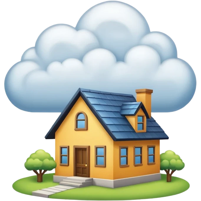 House with cloud emoji