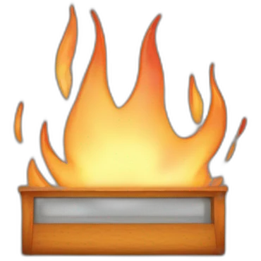 Interface window flaming emoji