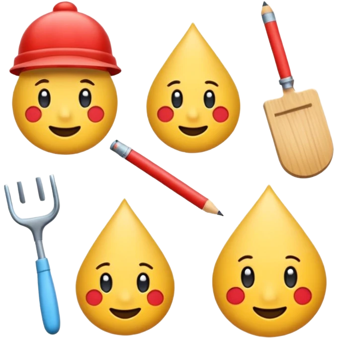Letra decorada escrito HR de limpar a casa com uns emojis legais emoji