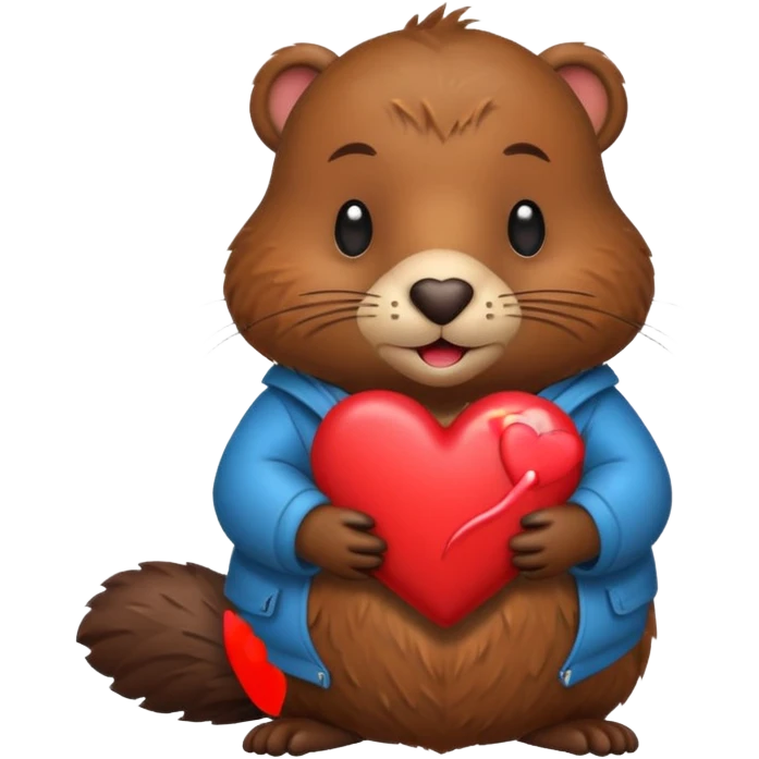  beaver with heart  emoji
