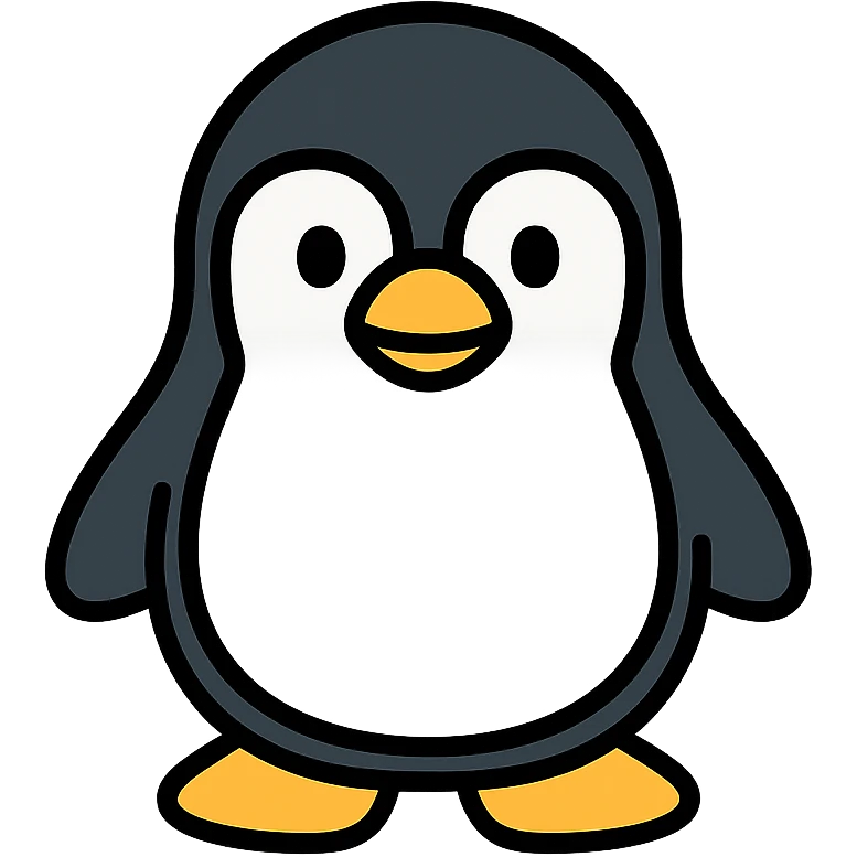 Pingo character as a simple modern icon emoji