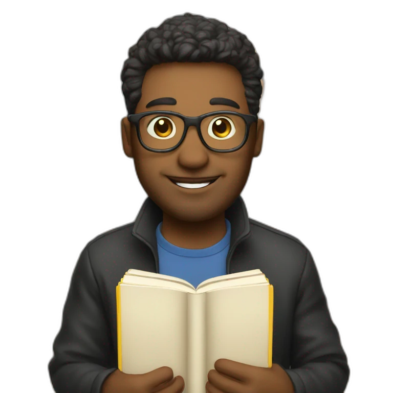 super book author holding a book emoji