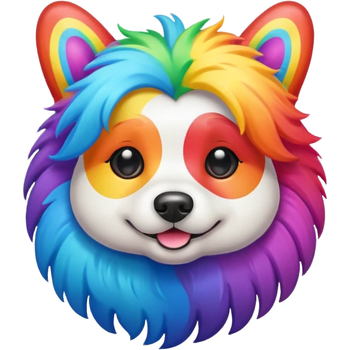 Rainbow dog emoji