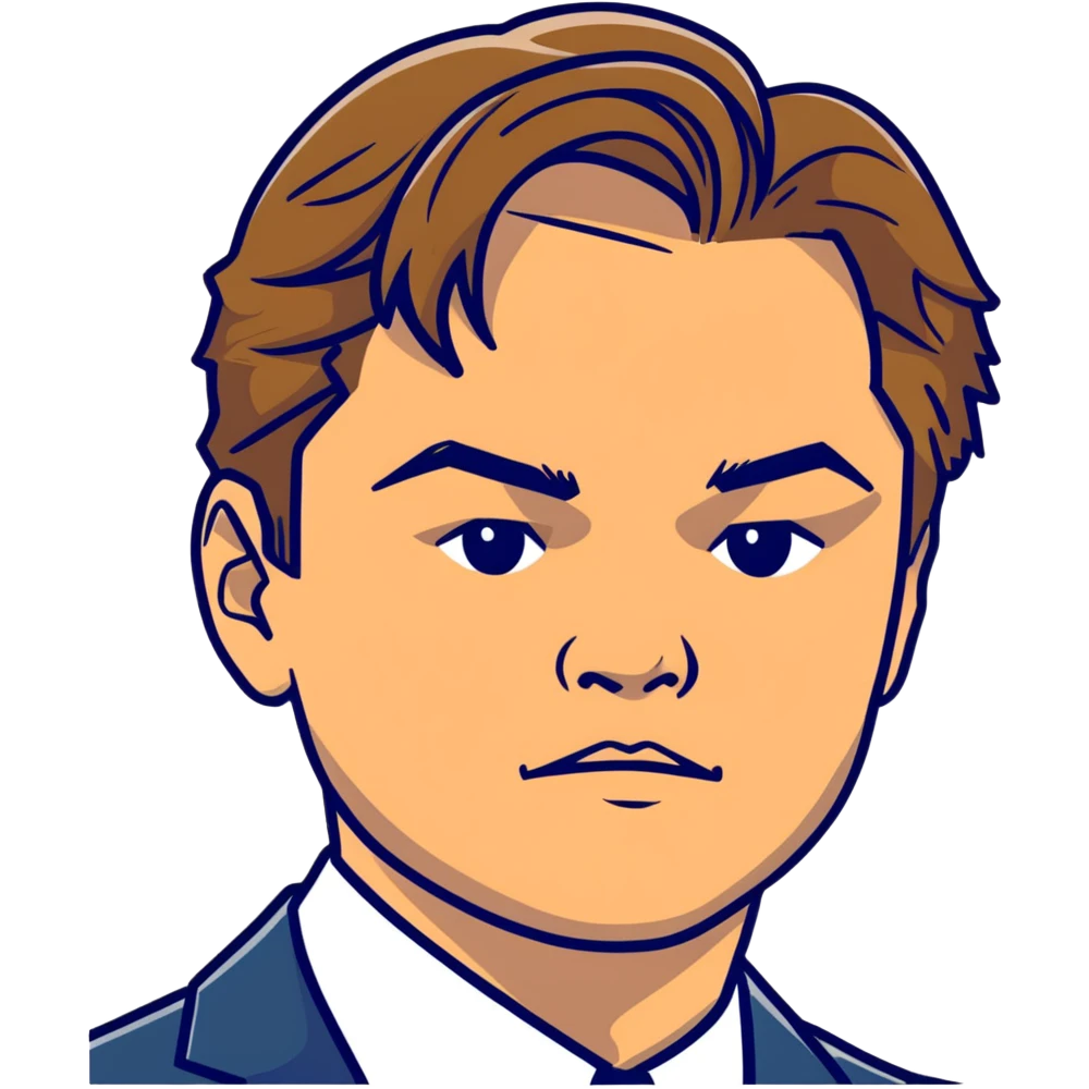 Leonardo DiCaprio upper body portrait emoji