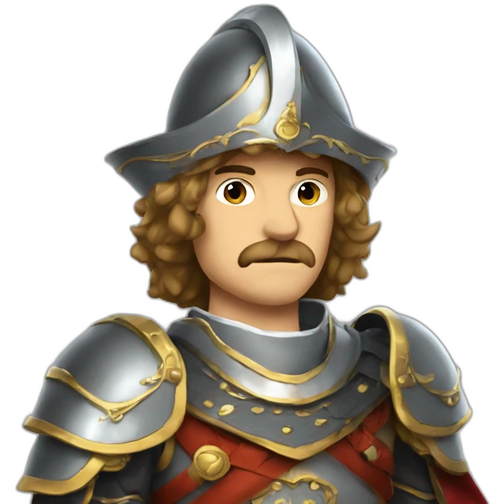 Chevalier doré avec une épée emoji