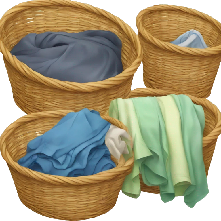 lUNDRY BASKET WITH FOLDED CLOTHES emoji