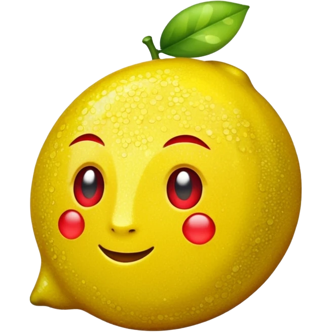 red glitter lemon emoji
