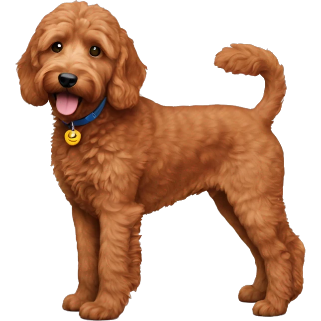 Mini red goldendoodle  emoji