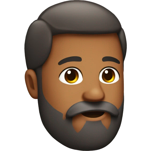a pregnant brick with with beard emoji