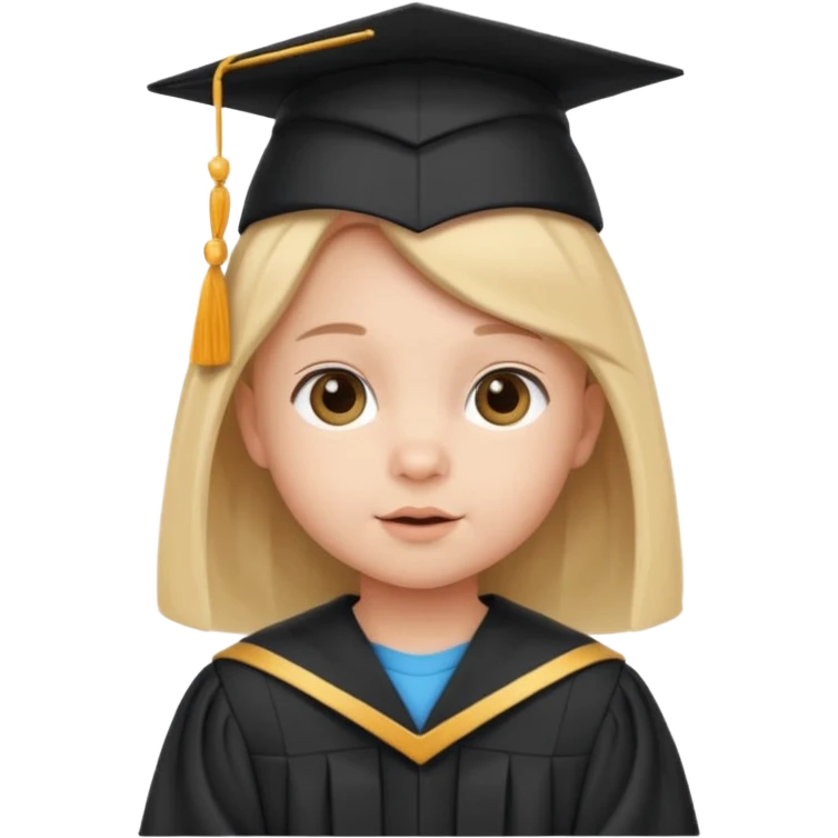 baby in a graduation gown and cap emoji