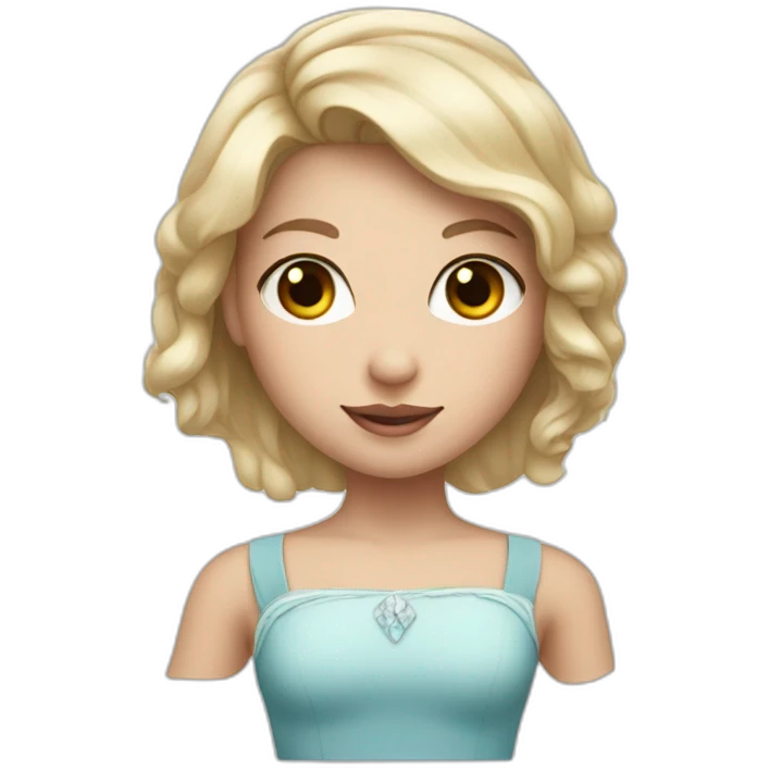 a girl with rabbit ears and a princess cut white skin emoji