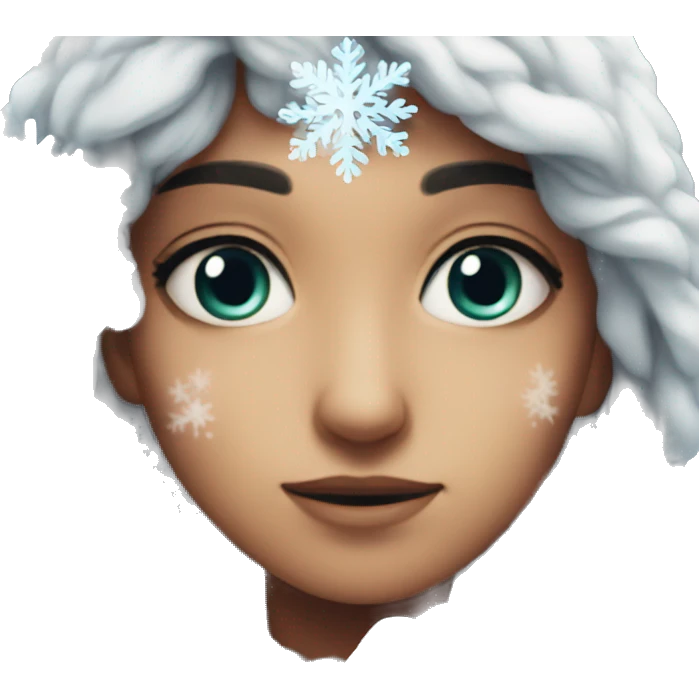 Starry eyes but with snowflake emoji