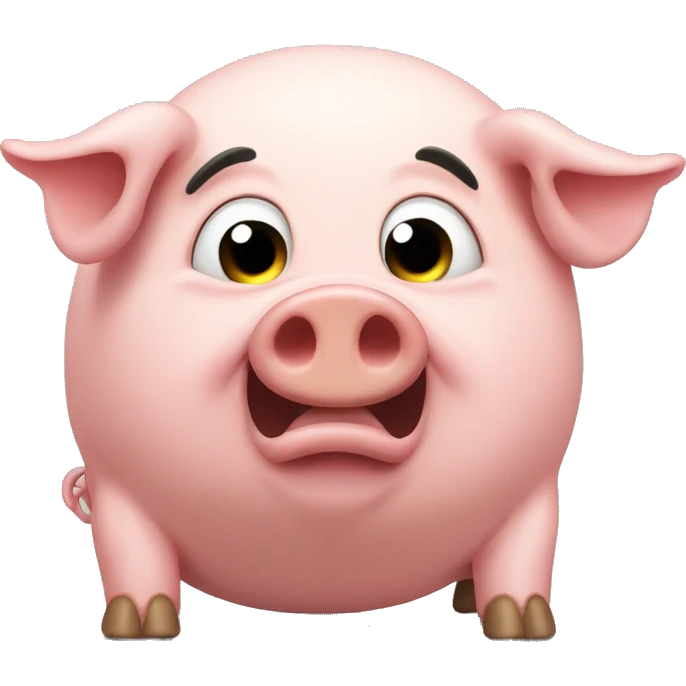Farting pig emoji